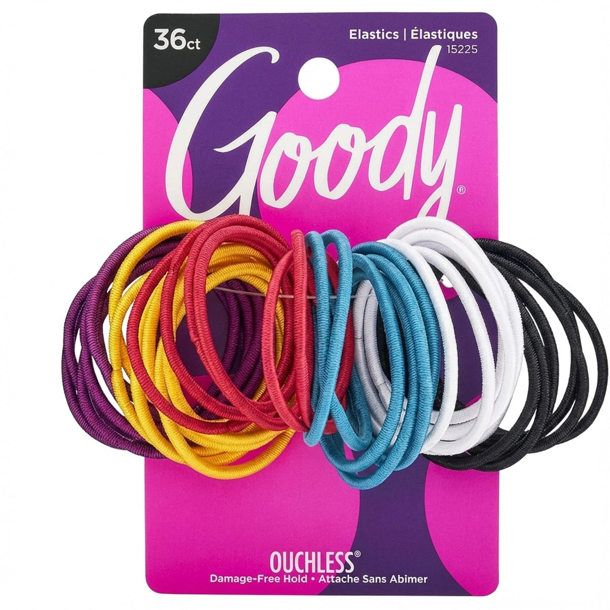 GOODY Ouchless elásticos para pelo en cola de pelo, sujeción suave