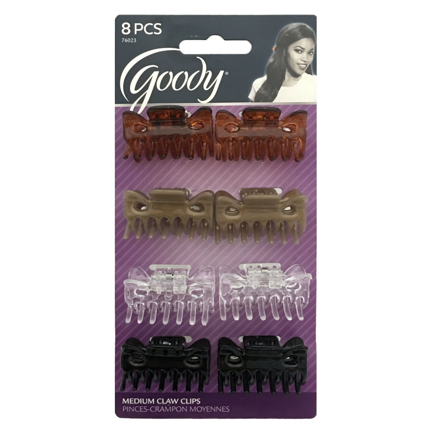 Goody pinzas de garra para pelo con ocho garras, sujetan peinados con facilidad.