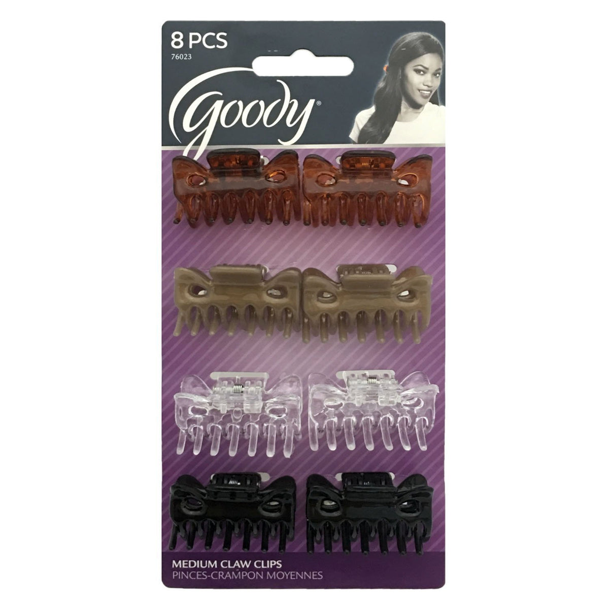 Goody pinzas de garra para pelo con ocho garras, sujetan peinados con facilidad.