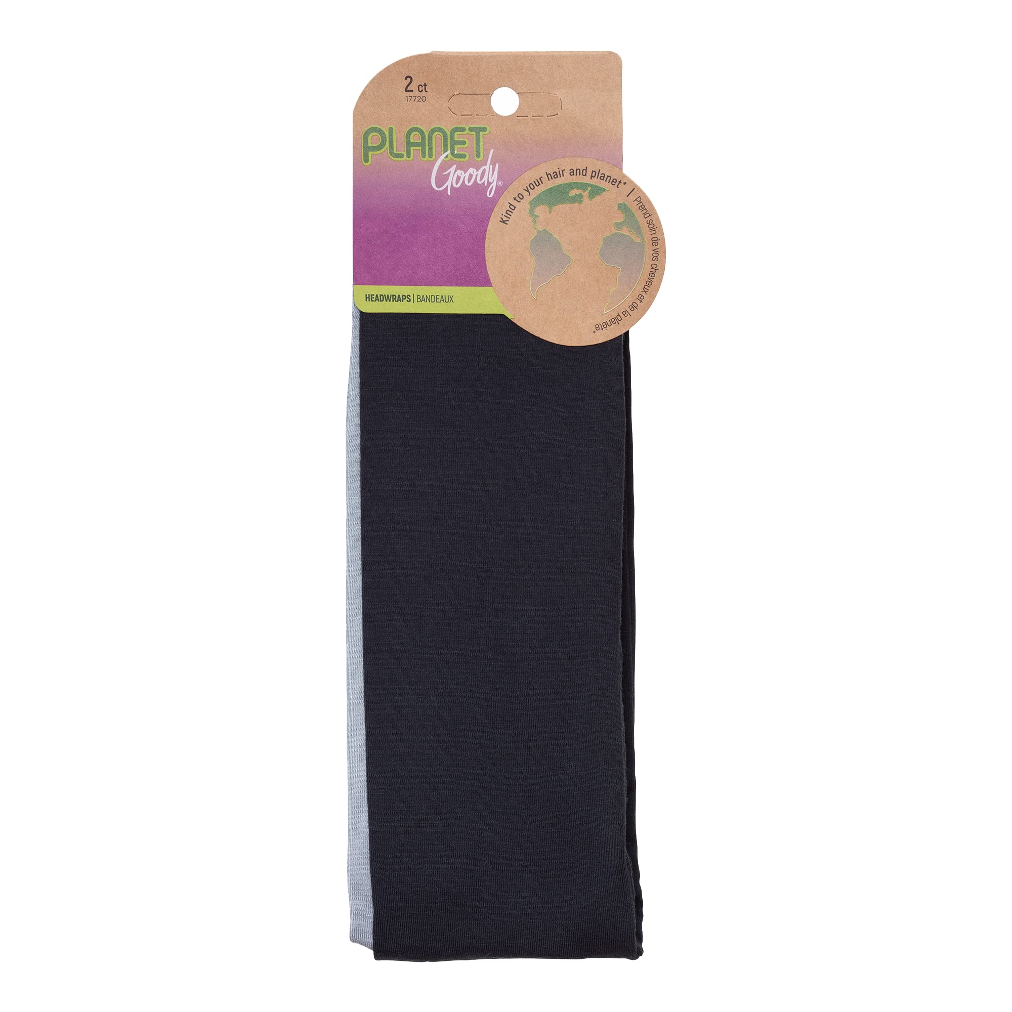 Planet Goody turbante de bambú viscosa gris, suave y cómodo para todo tipo de cabello.