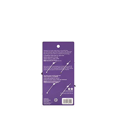 Goody SlideProof Classics Medianos Claw Clip, vista frontal para peinados rápidos y seguros.