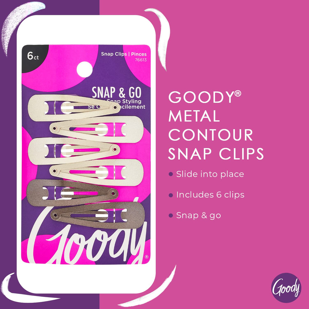 Goody Snap & Go detalle de clip metálico en rubio para sujeción.