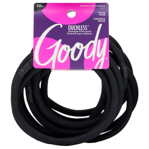 Goody XL elásticos para pelo grueso en negro, sujeción fuerte sin daño.