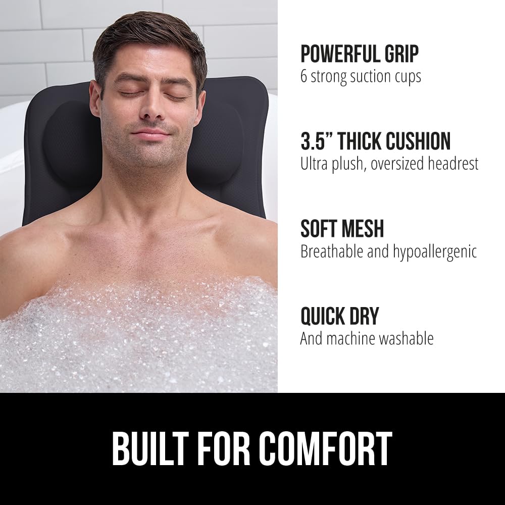 GORILLA GRIP cabezal FlexComfort, soporte cómodo para cuello y cabeza.