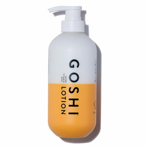 GOSHI Loción corporal con botella, hidratación duradera para piel sensible.