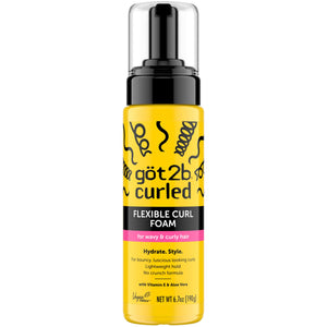 Got2B Curled Flexible Curl Foam: bote visible para control del encrespamiento