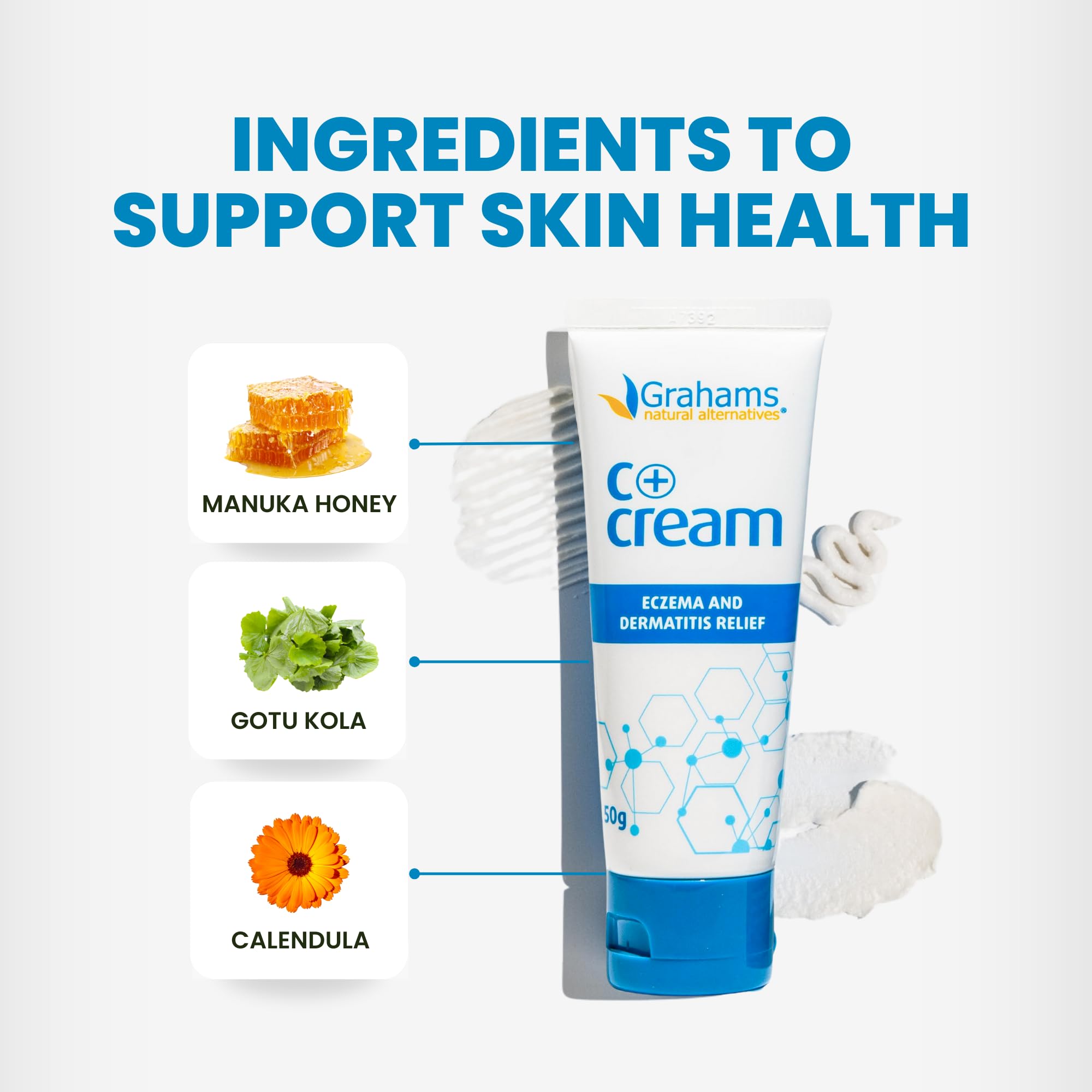 Grahams Natural C+ Crema absorción rápida: no deja grasa tras la aplicación.