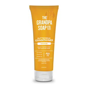 Acondicionador Buttermilk en botella de The Grandpa Soap Company para cabello suave