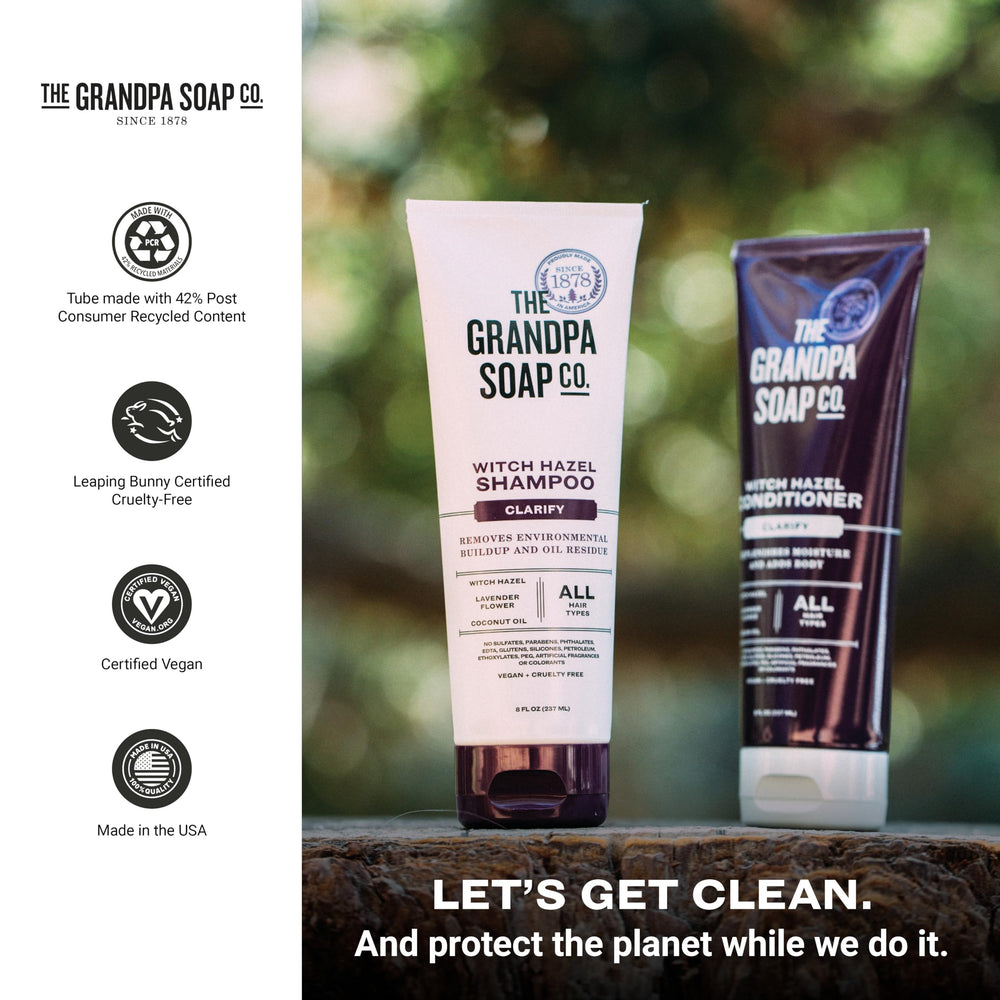 The Grandpa Soap Company Witch Hazel Shampoo cabello teñido y todo tipo de cabellos.