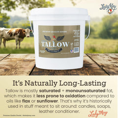 Grasa de vaca sin olor Lady May Tallow, ideal para formulaciones neutras.
