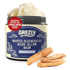 Grazly bálsamo batido de sebo de bisonte, textura suave para hidratar la piel