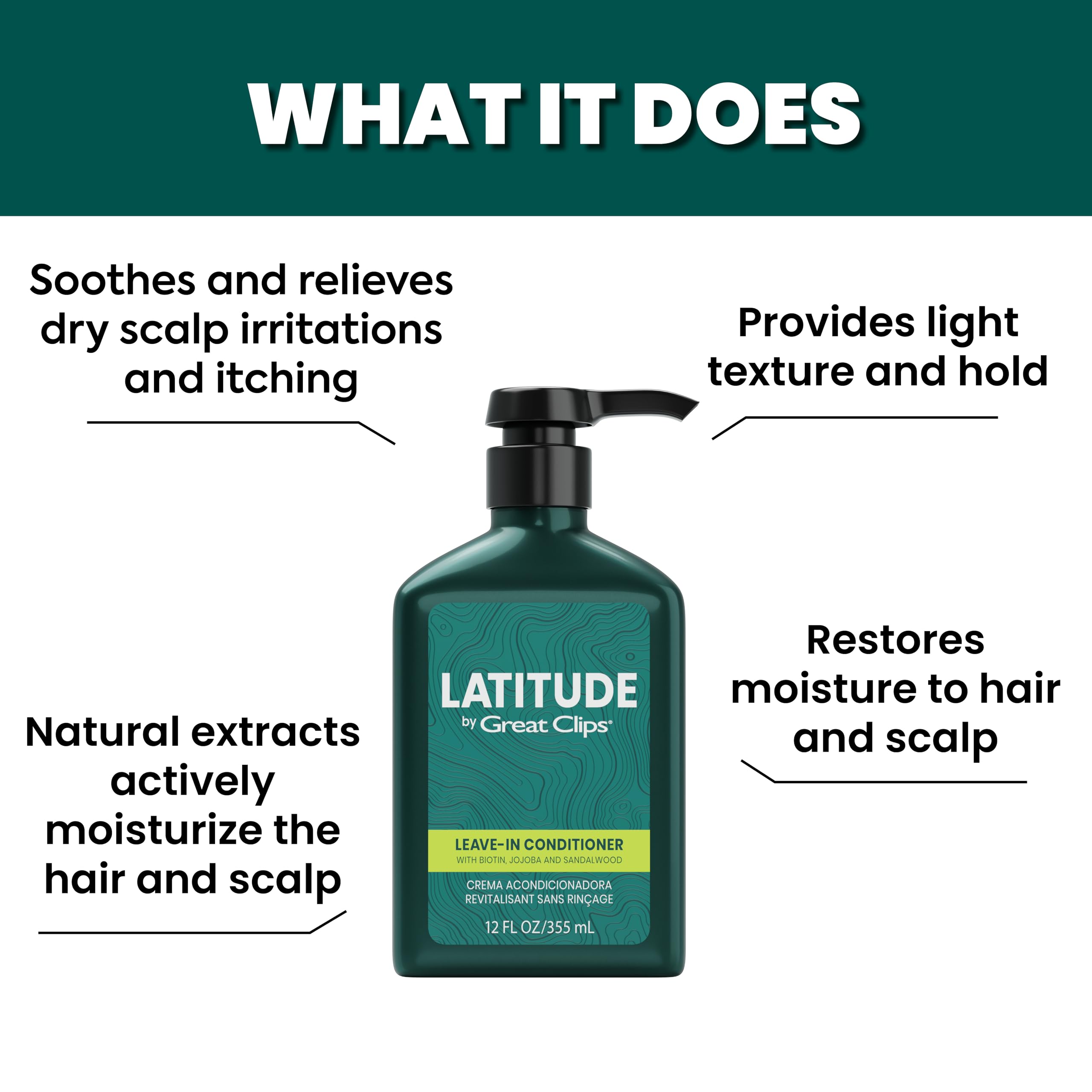 Great Clips Latitude para cabello seco, ayuda a combatir la sequedad.