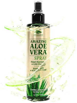 Green Leaf Naturals Aloe Vera Spray: botella lista para hidratar la piel.