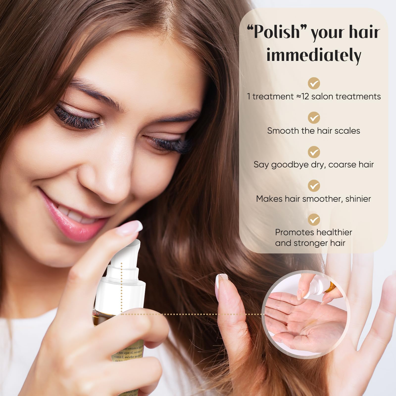 GREEONIL Mezcla de aceites vegetales para cabello seco y dañado.