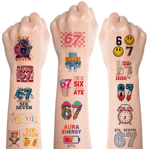 Grewgty 67meme, tatuaje temporal con gesto de mano para fiestas