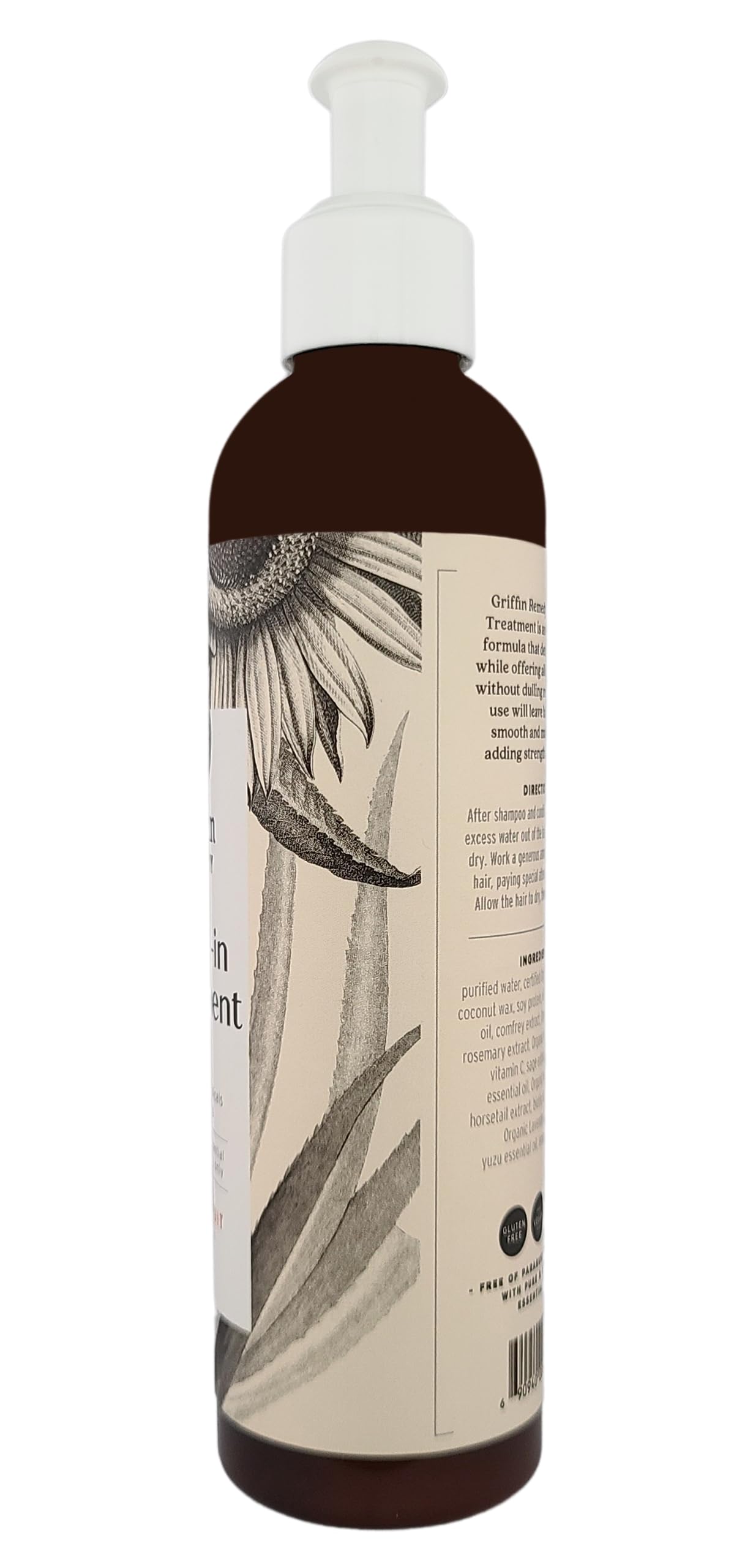 Griffin Remedy Leave-In Conditioner, brillo natural y control del frizz para uso diario
