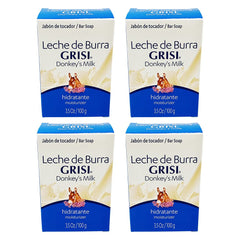 Grisi Jabon Leche de Burra, caja 4-pack para el cuidado diario.