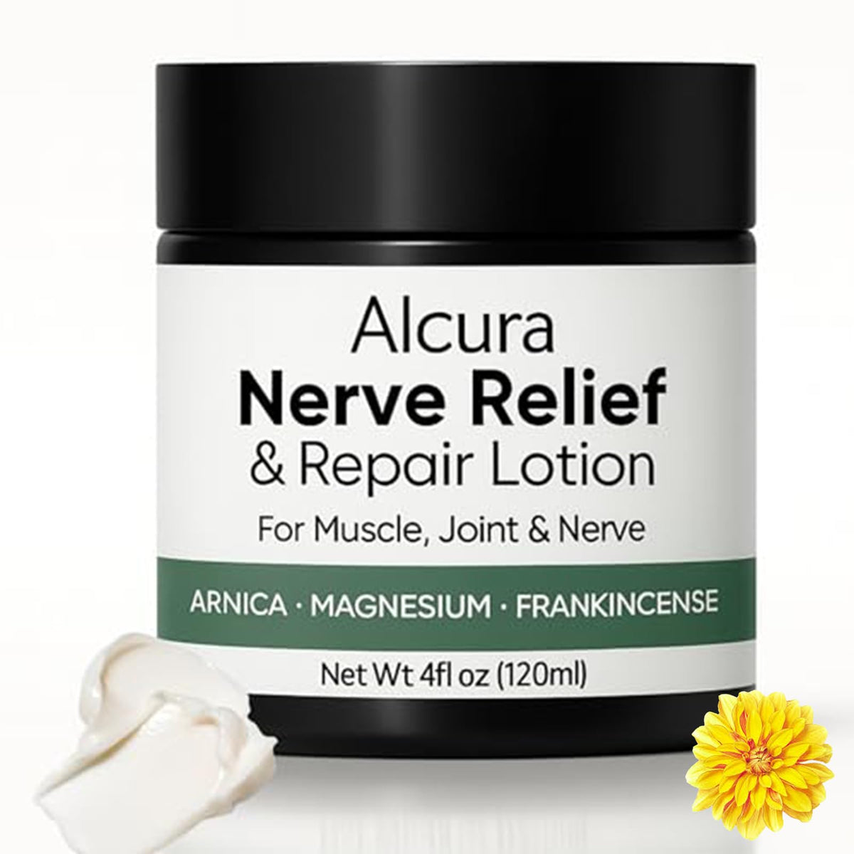 GROHESE Alcura Nerve Cream en bote de 4 oz para uso diario