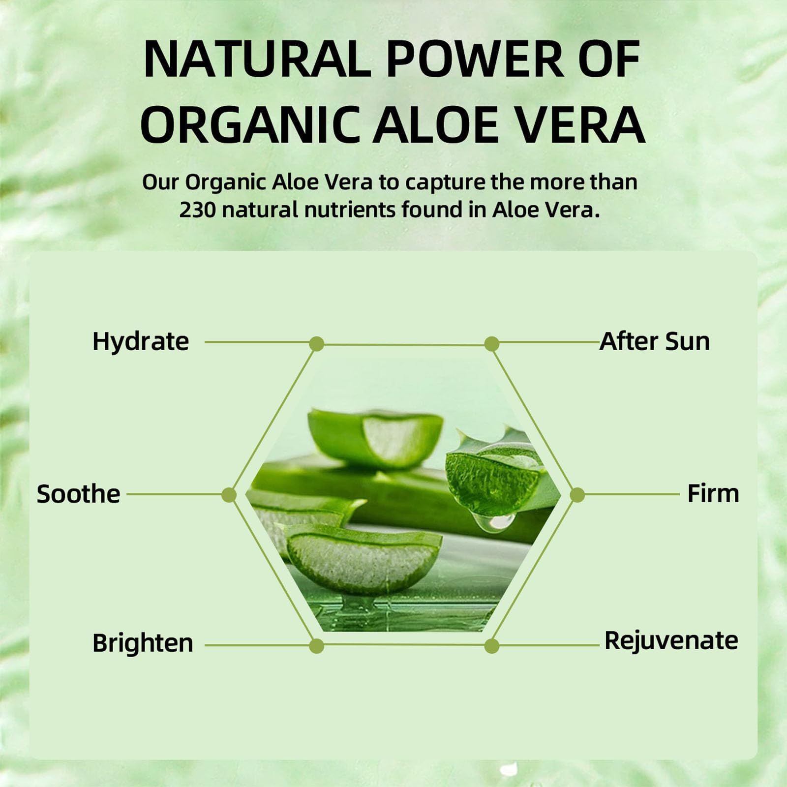 Hidratación profunda de Grospe Aloe Vera que suaviza la piel