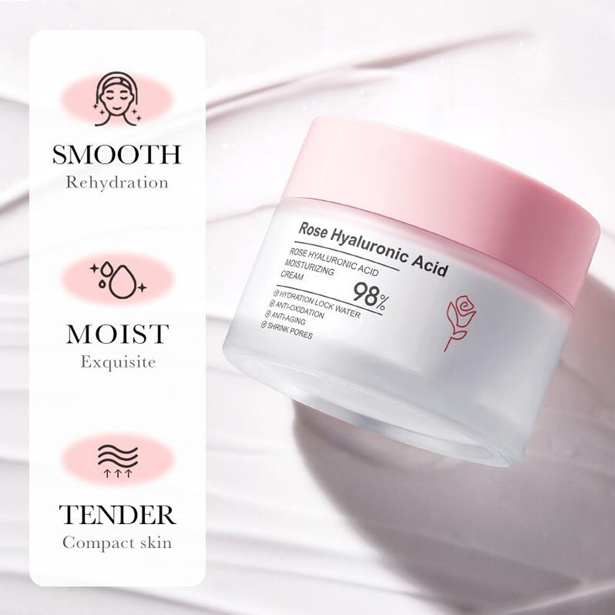 Grospe Crema de Rosa, piel más cómoda y radiante tras uso.