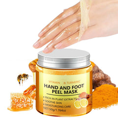 Grospe mascara de cera para manos con cúrcuma: exfolia suavemente y deja piel nutrida.