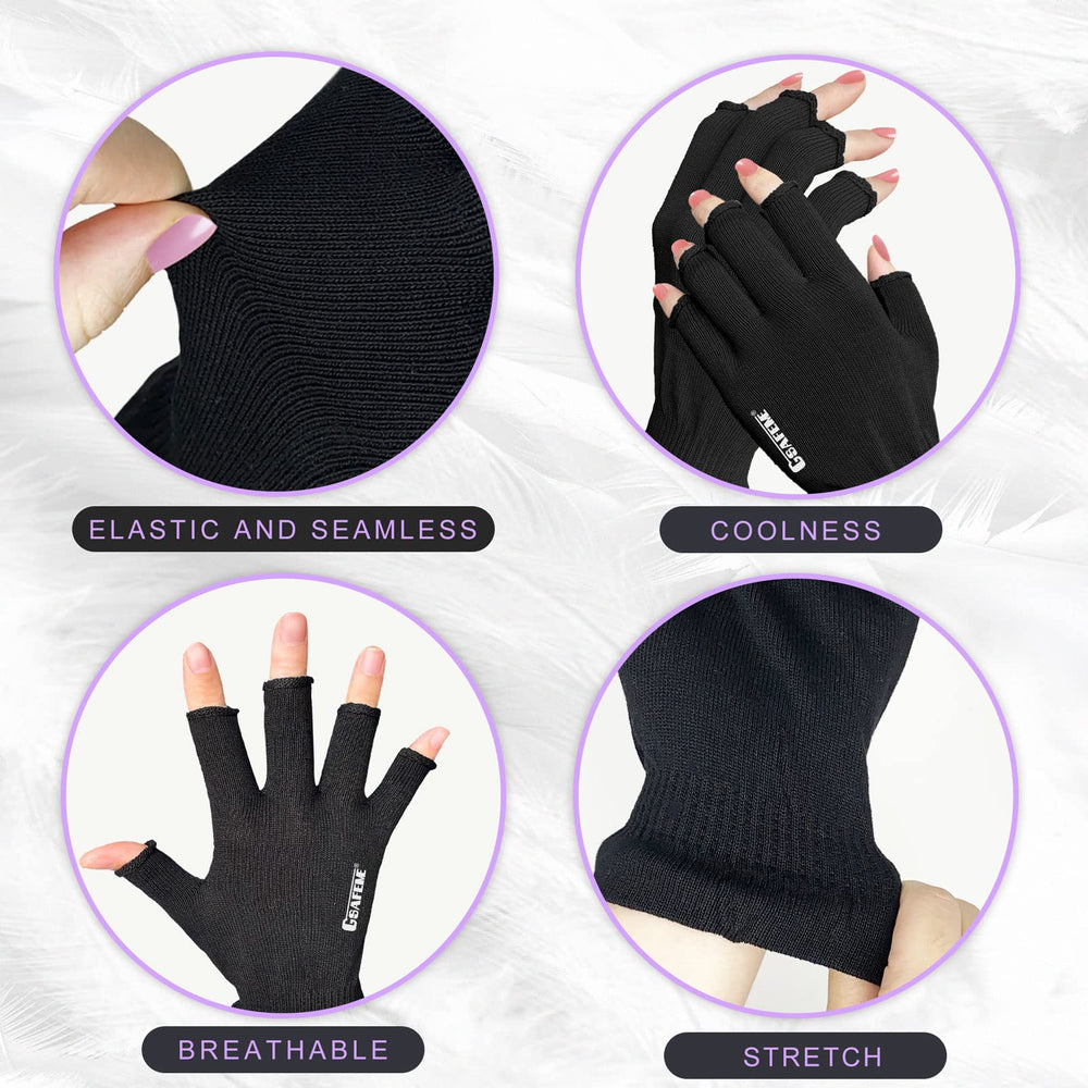 Guantes GSAFEME de algodón eccema, diseño sin dedos para pantalla táctil.