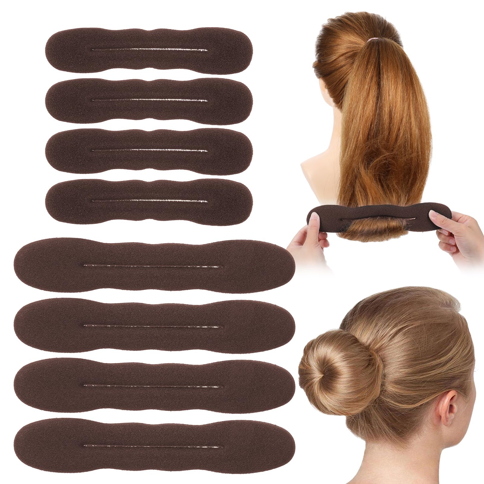 Gsbnjuy moño esponja: 8 piezas para crear moños rápidos con fijación suave.