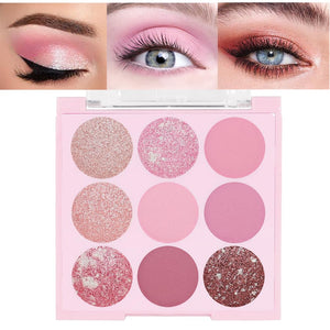 GUANTIAN Paleta Rosa Brillo: sombras intensas para looks vibrantes todo el día.