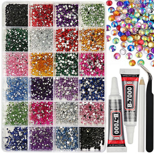 GUFUGU Piedras resina jelly 2mm y 3mm, brillos intensos para manualidades.