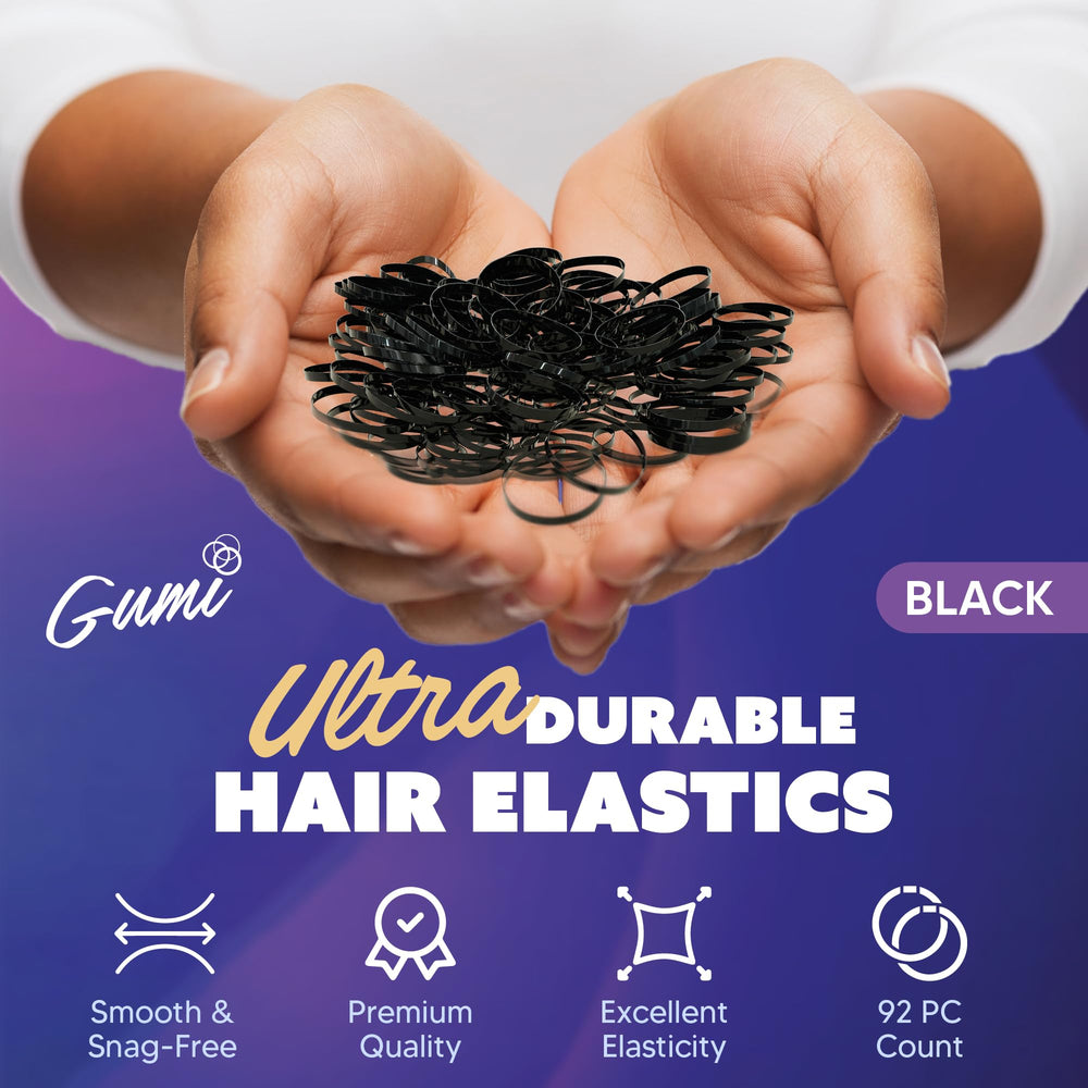 Gumi good elásticos de pelo negros, sin dolor, aptos para uso diario
