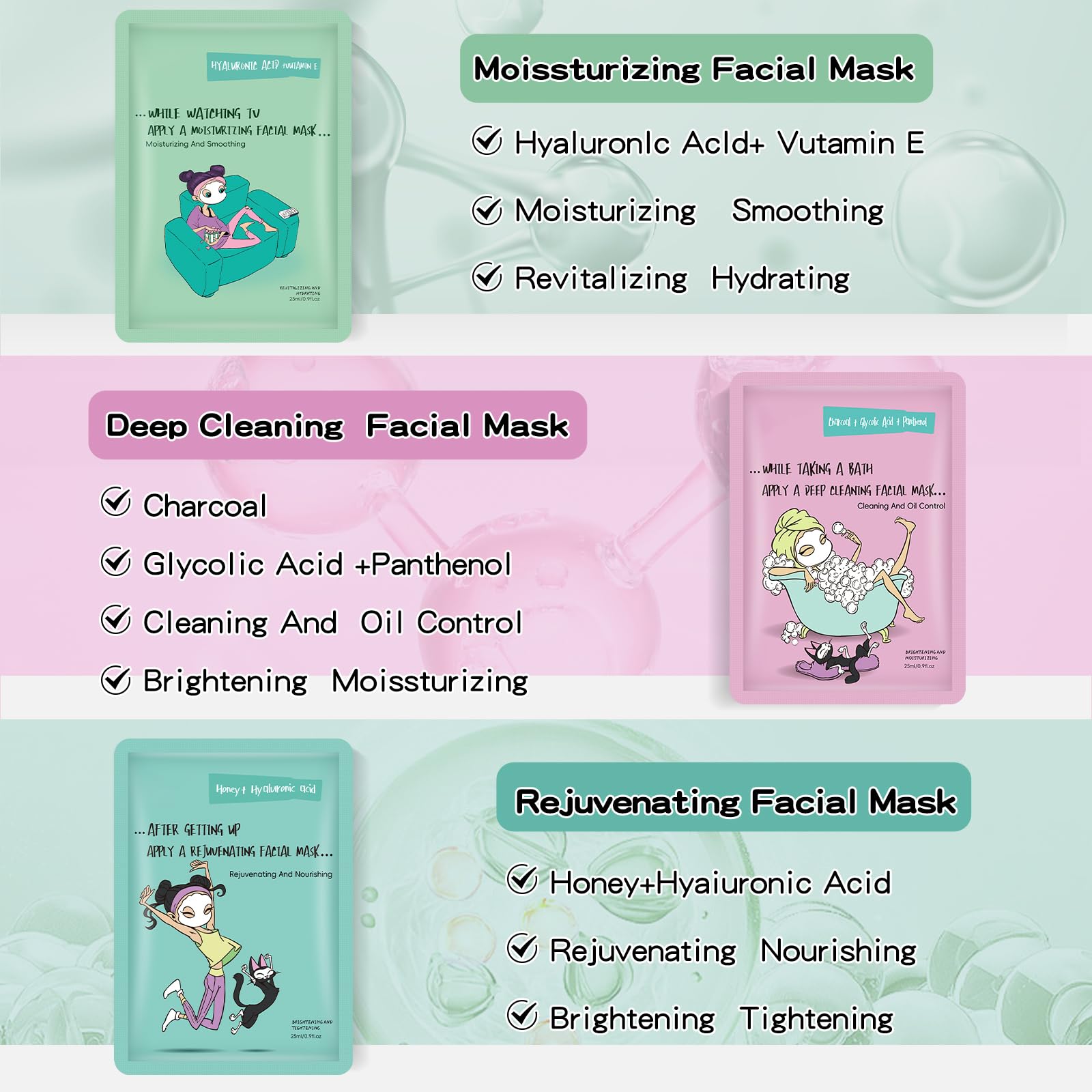 GUOYAOLIFU mascarilla de colageno para nutricion y firmeza de la piel