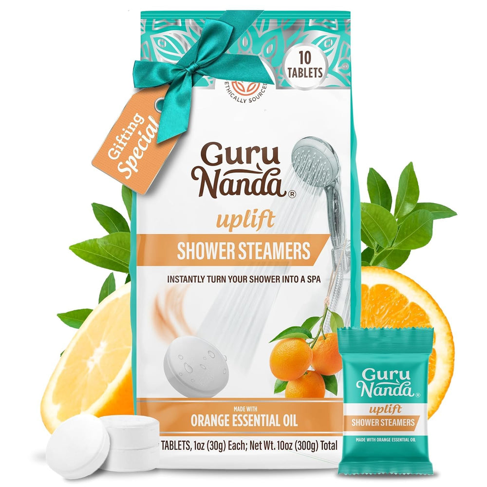 GuruNanda Uplift, tabletas para ducha con aroma prolongado para una experiencia aromática.