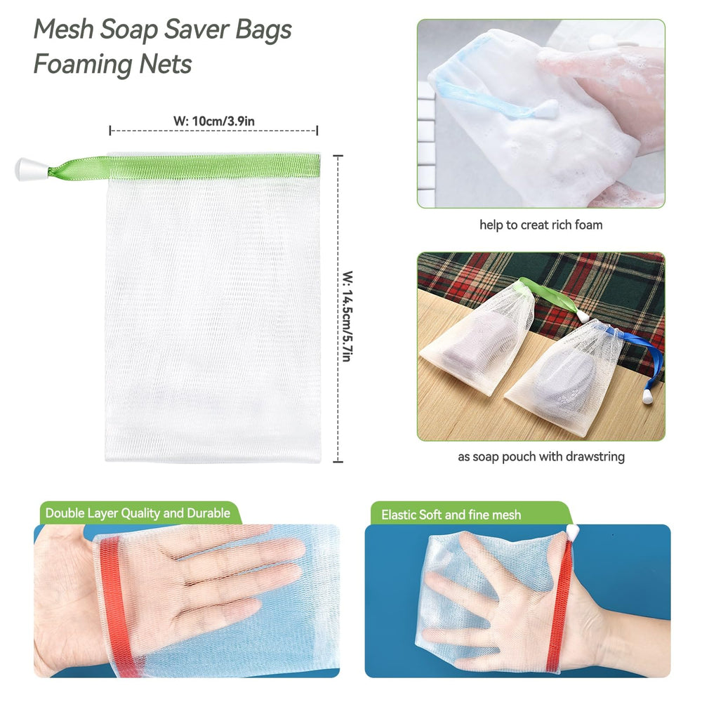 GXLWJXWLV bolsa jabón exfoliante, tamaño compatible con jabones de barra.