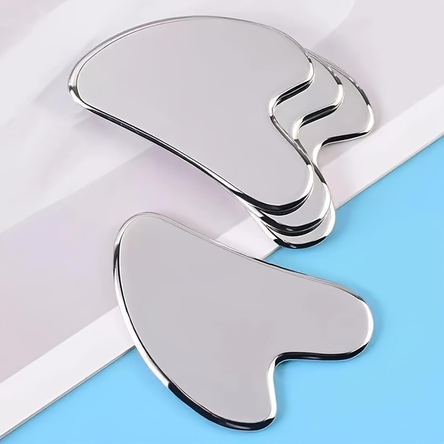 Guasha de plata de GYQORPHA, sensación suave sobre la piel para uso diario.