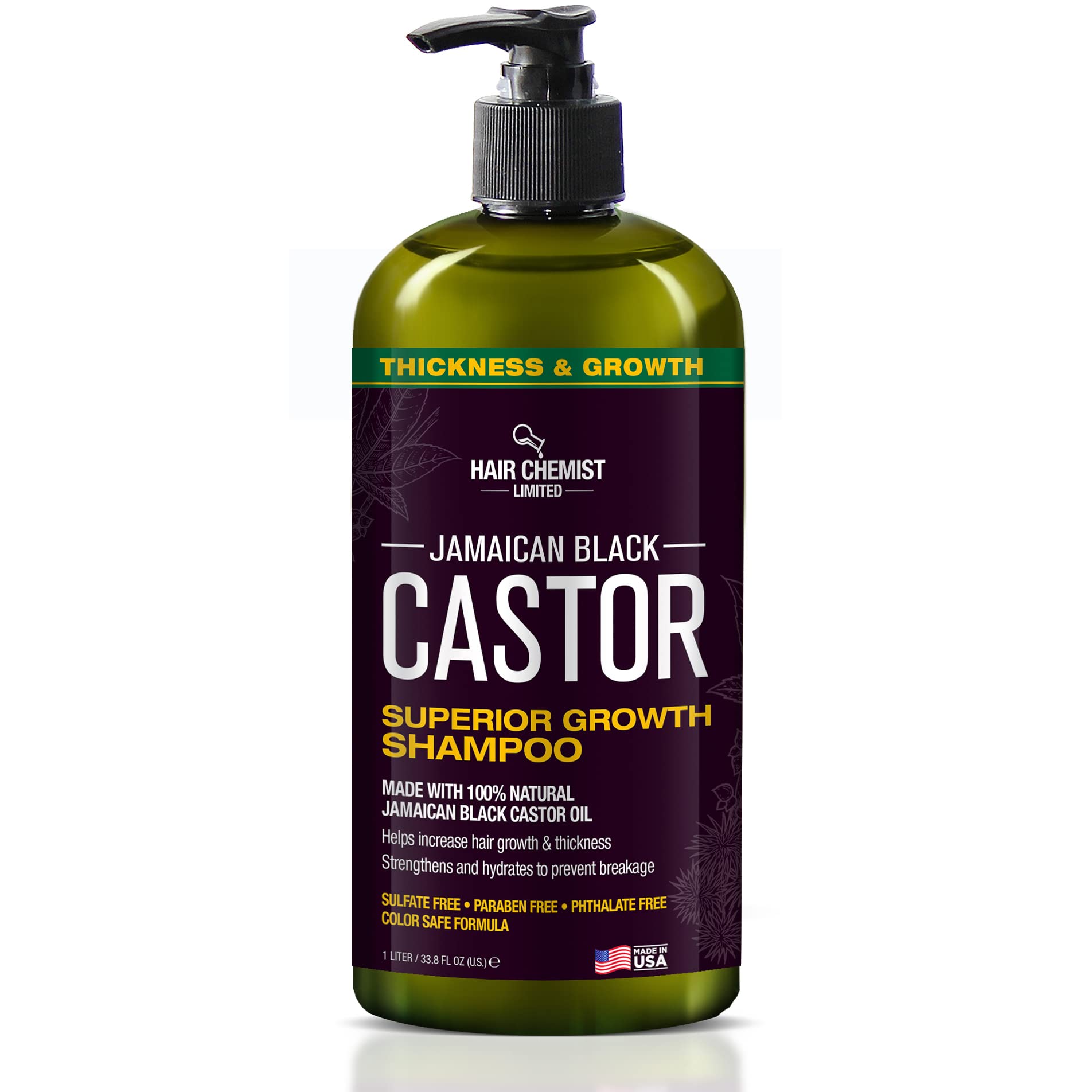 Hair Chemist champú jamaicano para crecimiento capilar en botella grande