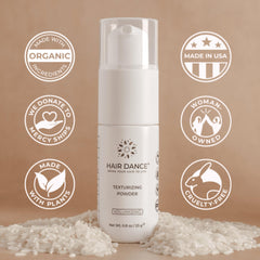 Hair Dance aplicación con dedos volumen demuestra uso sencillo para volumen.