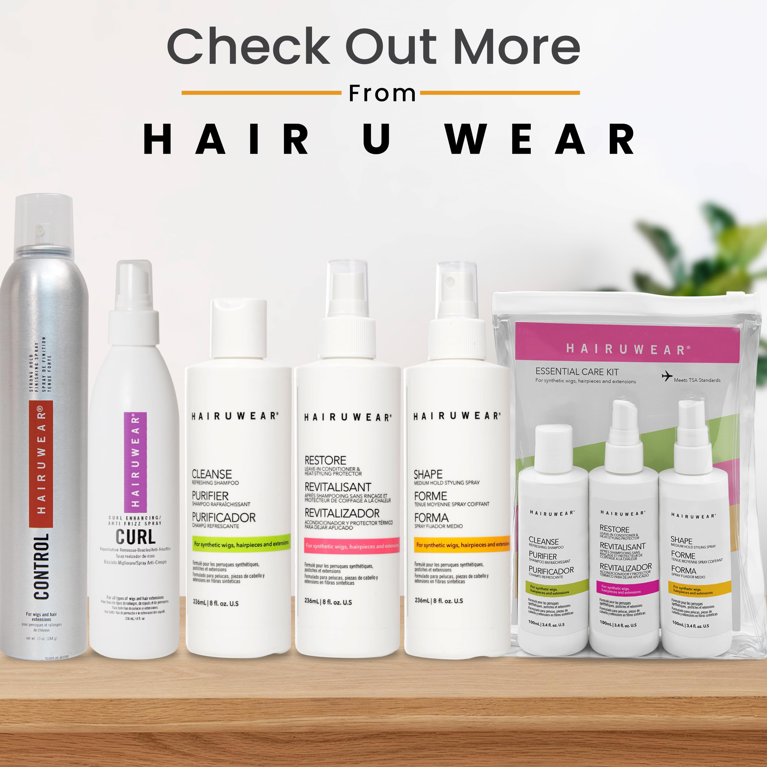 Hair U Wear champú para pelo humano y extensiones, limpia y deja brillo.