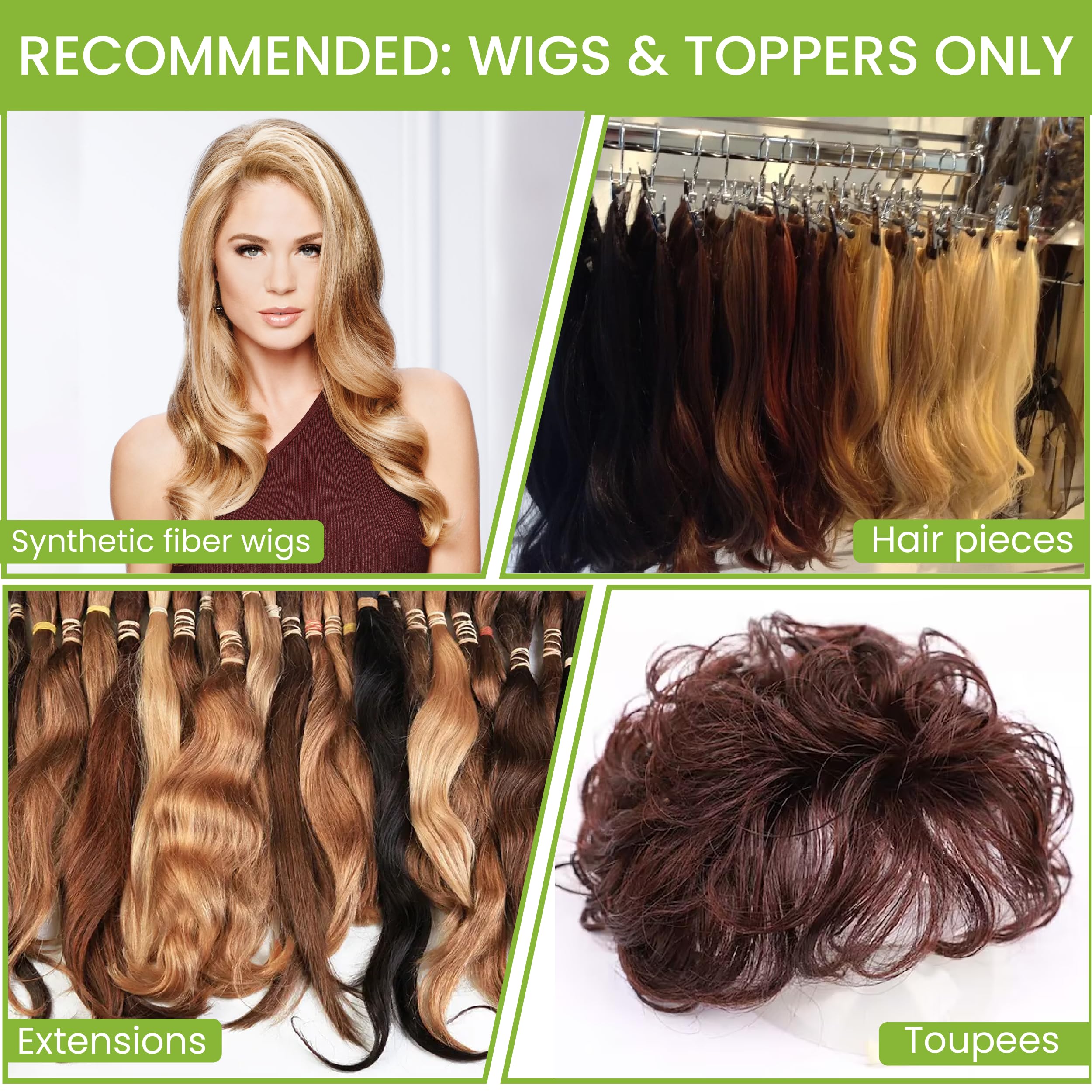Hair U Wear Línea Wet Line, cuidado profesional para pelucas sintéticas en casa y salón.