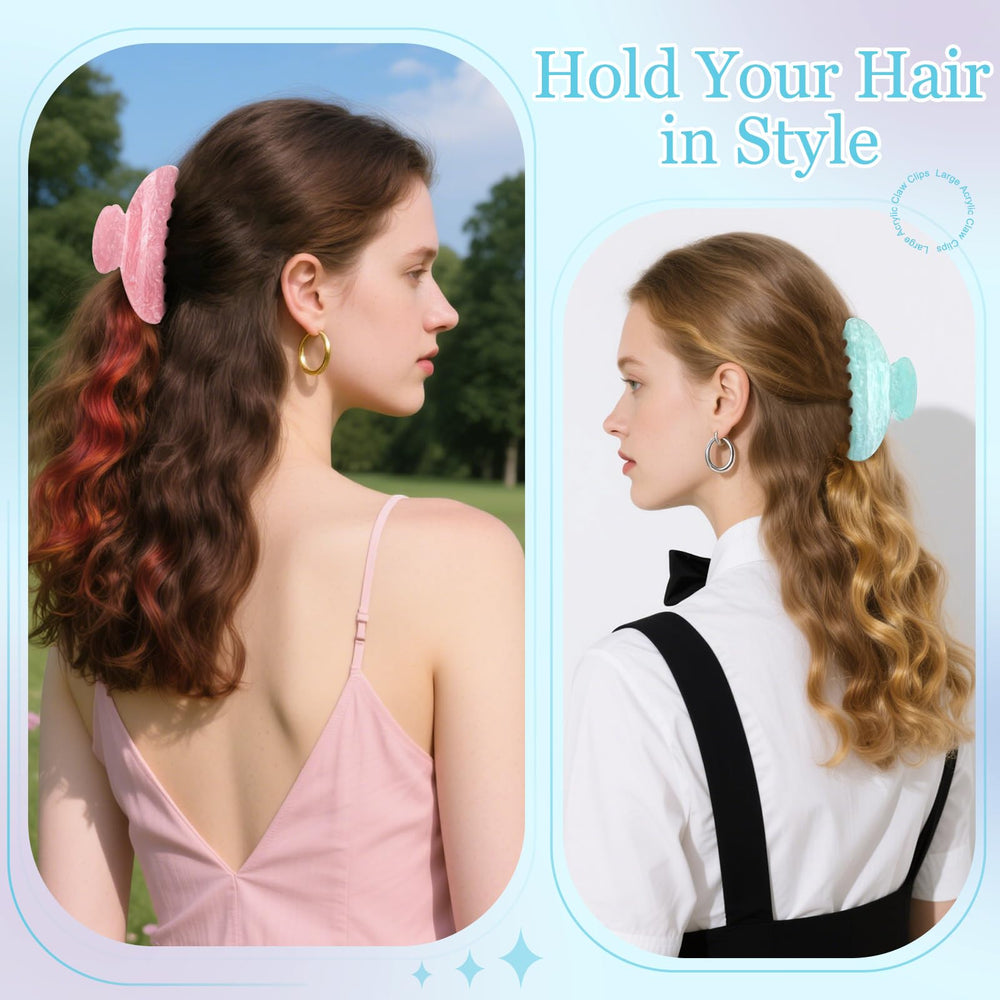 HairChrysm pinza acrílica rosa para fiestas y eventos elegantes