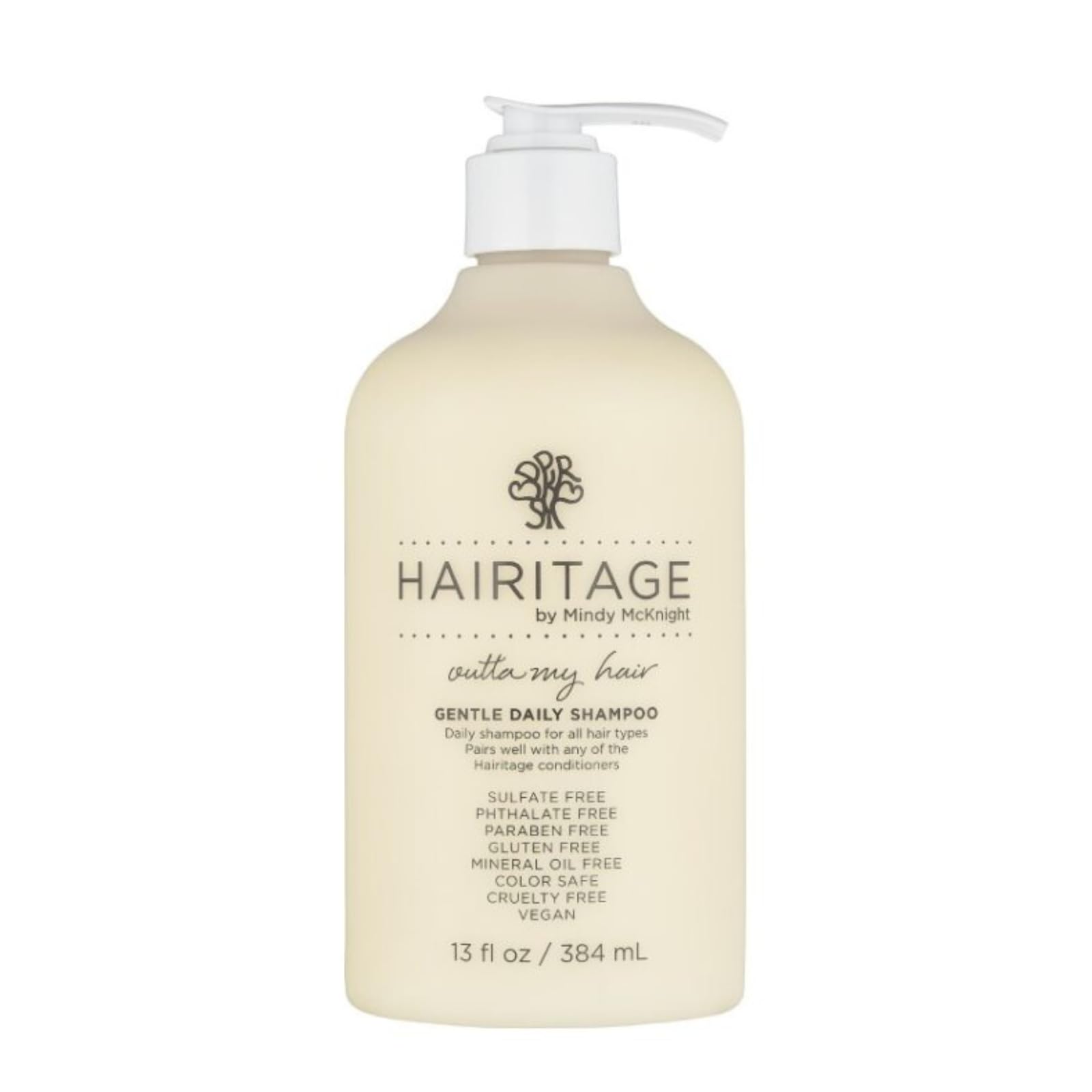 Hairitage Outta My Hair shampoo: botella para hidratación diaria del cabello.