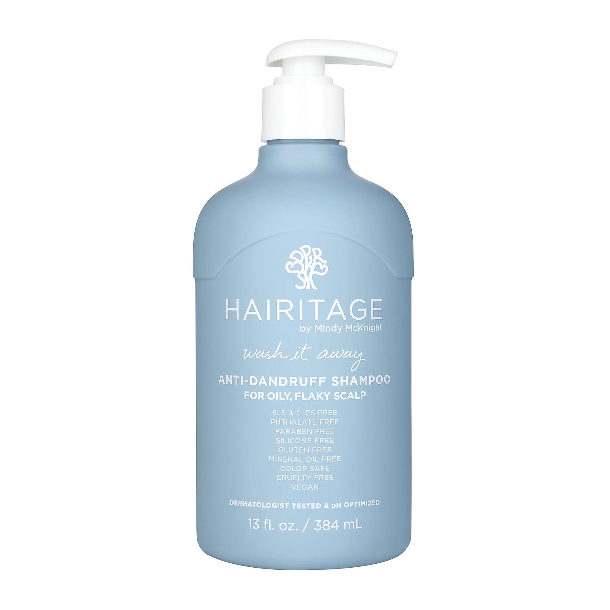 Hairitage Wash It Away: botella vertiendo, experiencia refrescante y control del exceso de grasa.
