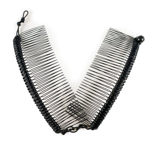 HairZing Stretch Banana Clip: doble peine, gran tamaño; agarre seguro para pelo grueso.