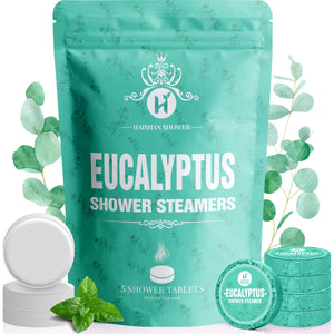 HAISHAN SHOWER bombas aromaterapia eucalipto-menta detalle, aroma vigorizante.
