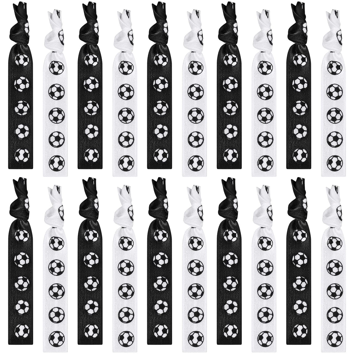 Elásticos Hanaive para coletas negros y blancos con diseño de balón.