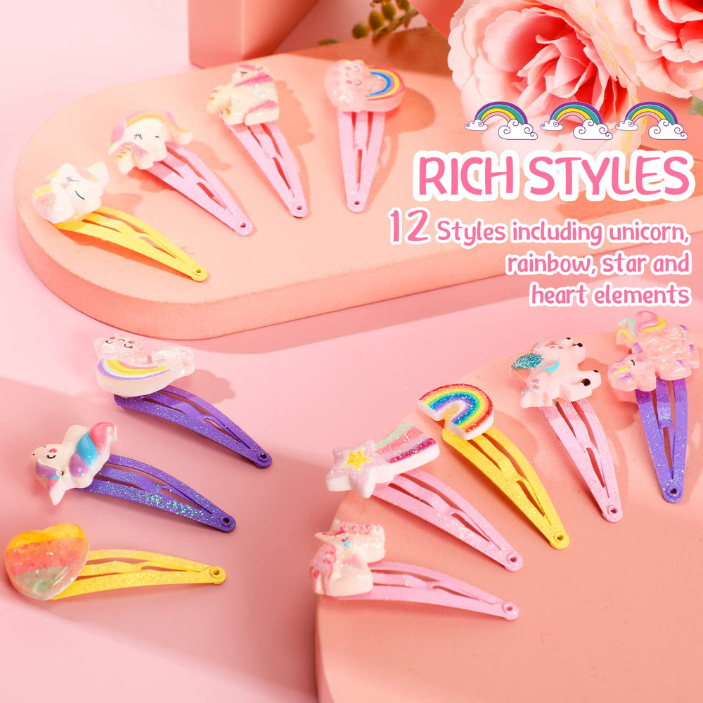 Pinzas Hanaive estrellas resinadas coloridas para crear estilos temáticos.