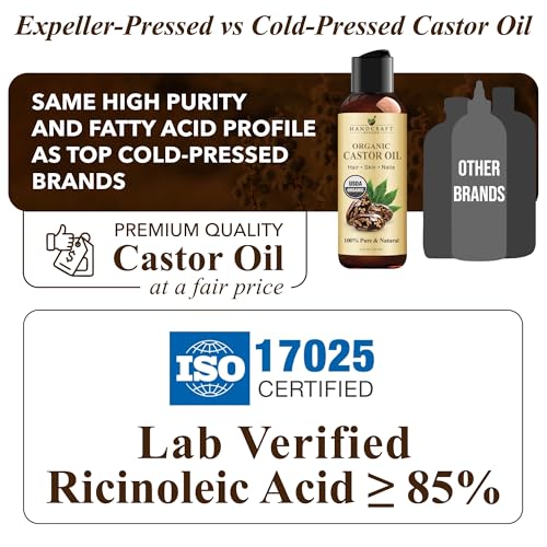 Textura rica de aceite de ricino orgánico para nutrir el cabello