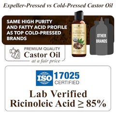 Textura rica de aceite de ricino orgánico para nutrir el cabello