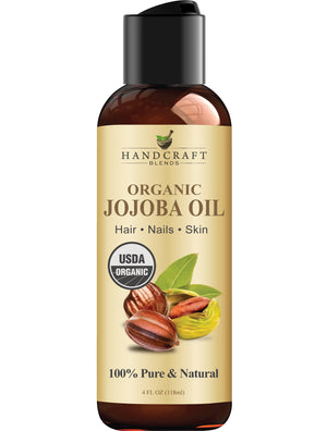 Handcraft Blends Aceite de Jojoba, botella prensado en frío para piel suave y cabello nutrido