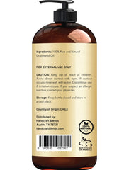 Handcraft Blends Aceite de semilla de uva, textura ligera, perfecta para rostro y cuerpo