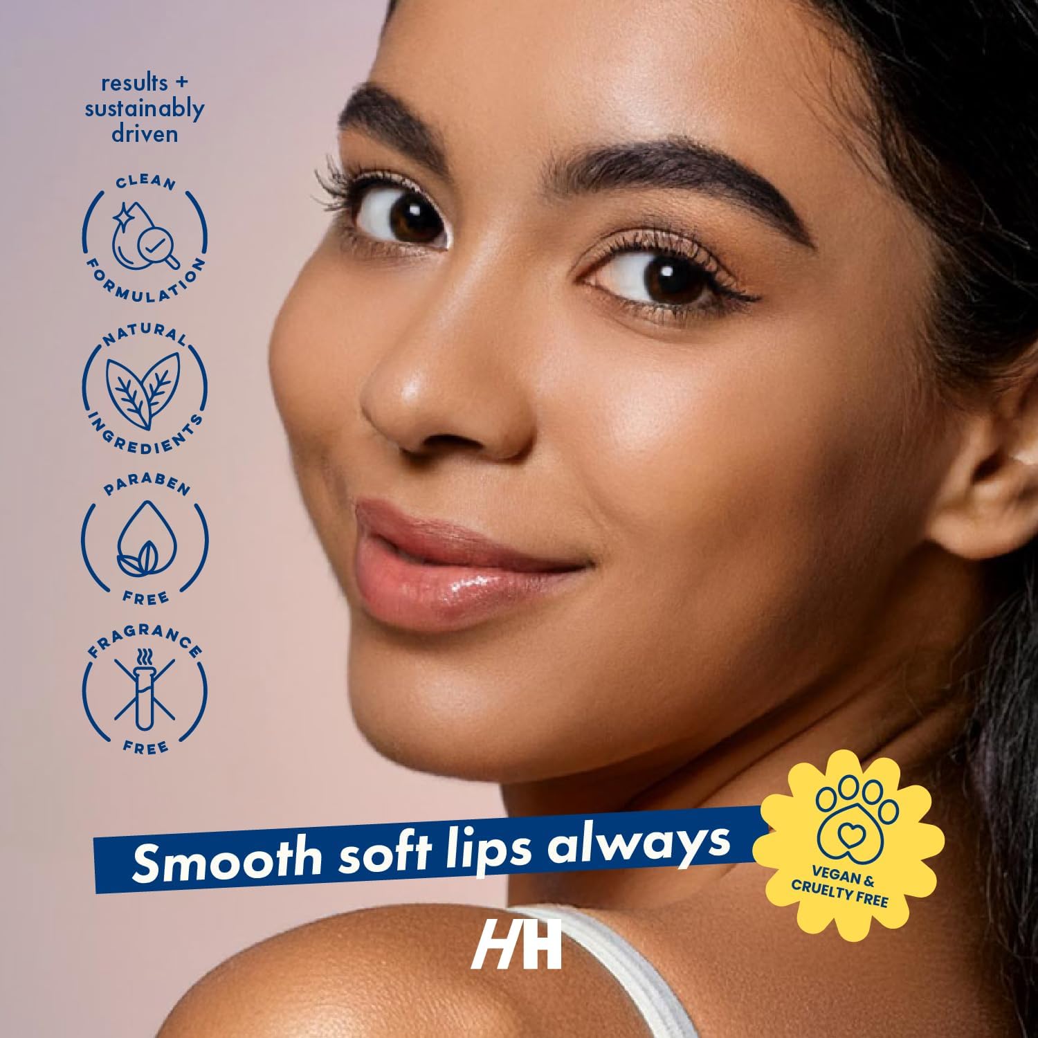 Prueba dermatológica en EE. UU. para cuidado suave de labios.